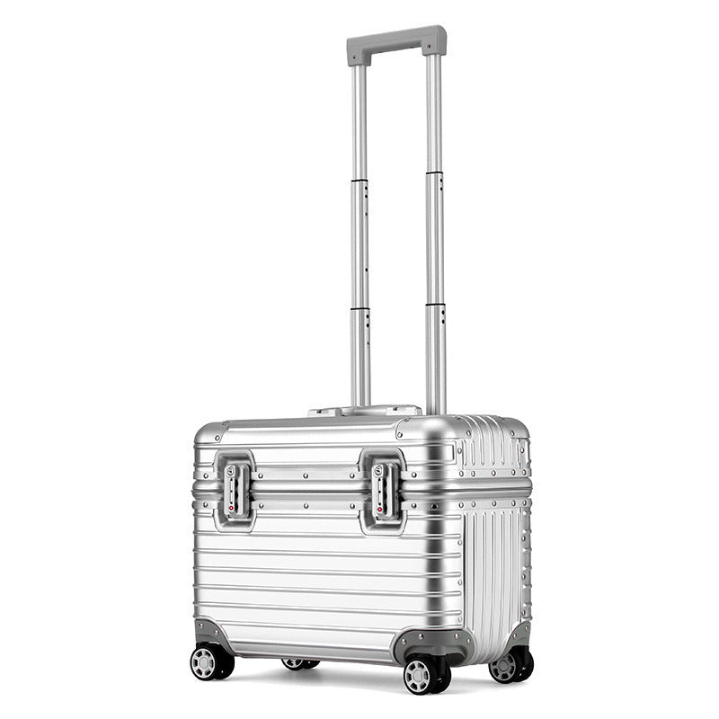 Lightweight Metal Carry-On Luggage with TSA Lock, Spinner Wheels, Waterproof Travel Suitcase
