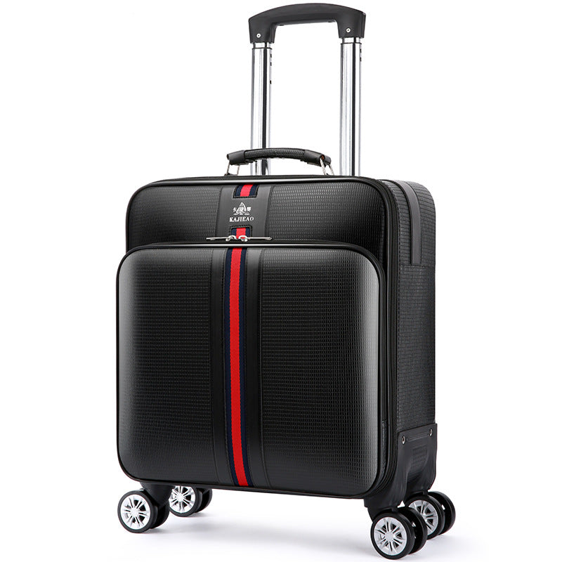 Business Carry-On Luggage, 18-Inch Mini Spinner Suitcase with Password Lock, Lightweight Travel