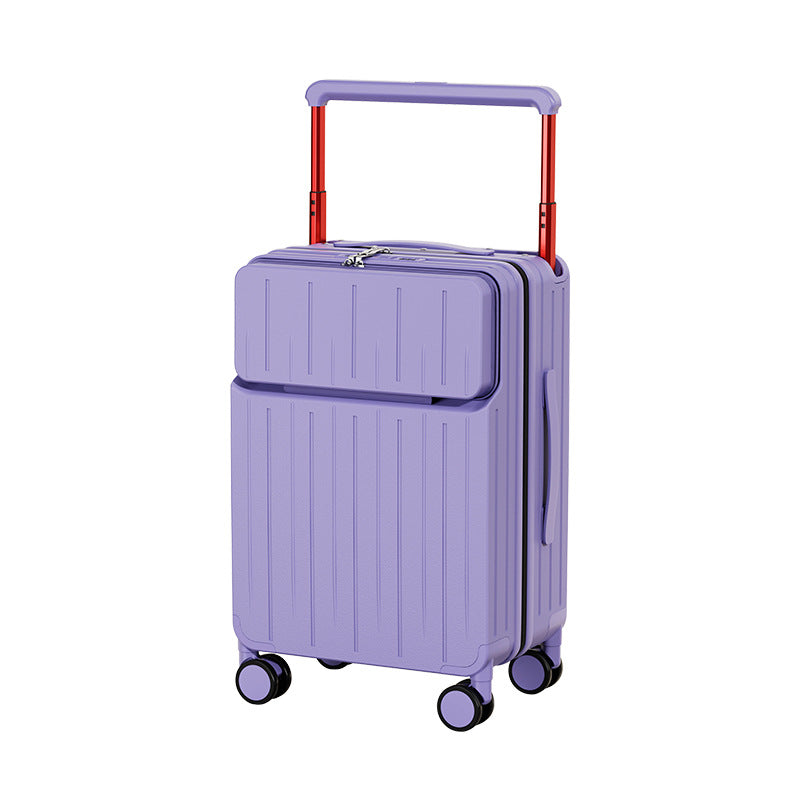 20-Inch Front-Opening Hard Shell Luggage, Large Capacity, Spinner Wheels, Combination Lock