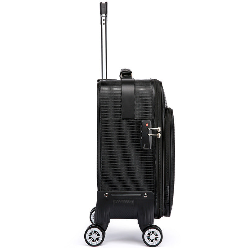 Business Carry-On Luggage, 18-Inch Mini Spinner Suitcase with Password Lock, Lightweight Travel