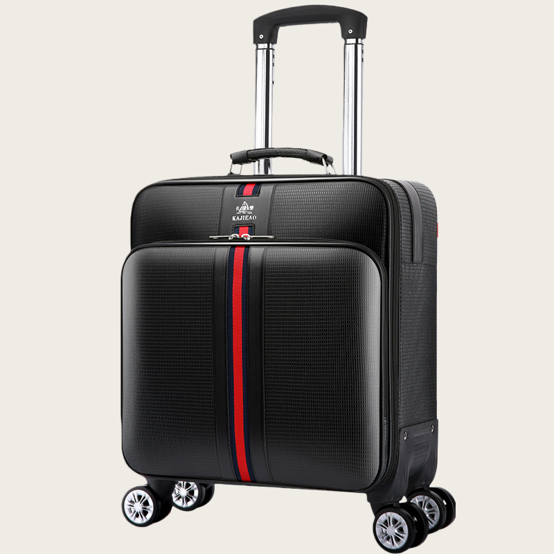 Business Carry-On Luggage, 18-Inch Mini Spinner Suitcase with Password Lock, Lightweight Travel