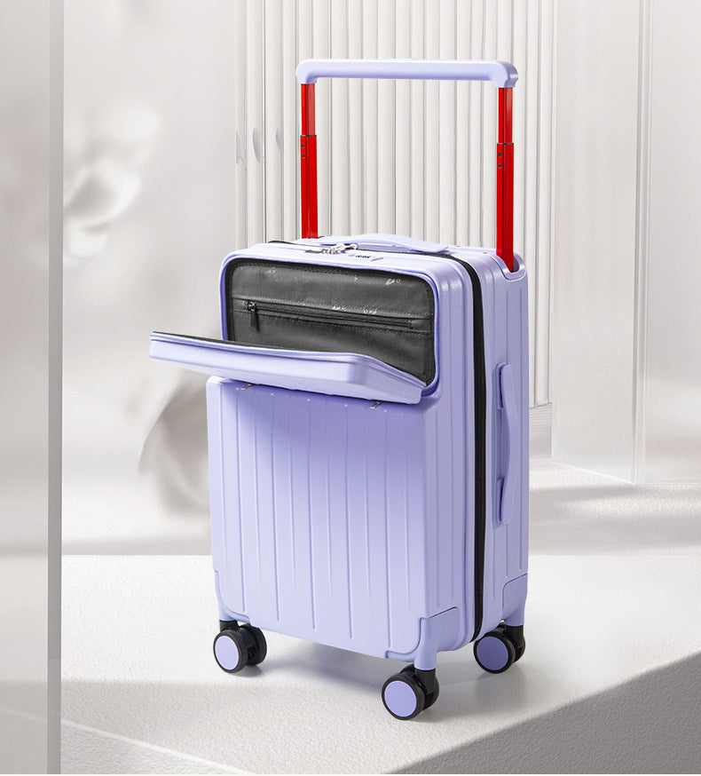 20-Inch Front-Opening Hard Shell Luggage, Large Capacity, Spinner Wheels, Combination Lock