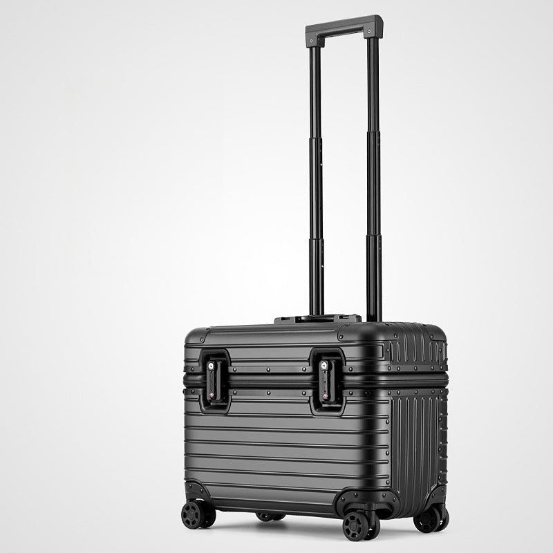Lightweight Metal Carry-On Luggage with TSA Lock, Spinner Wheels, Waterproof Travel Suitcase