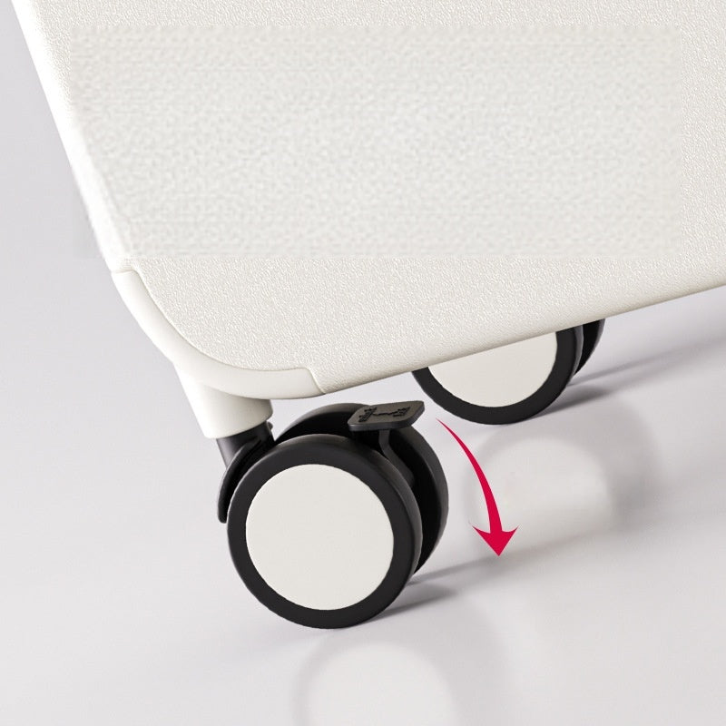 PC Hard-shell Front-Opening Spinner Luggage, Lightweight Suitcase with Password Lock for Travel