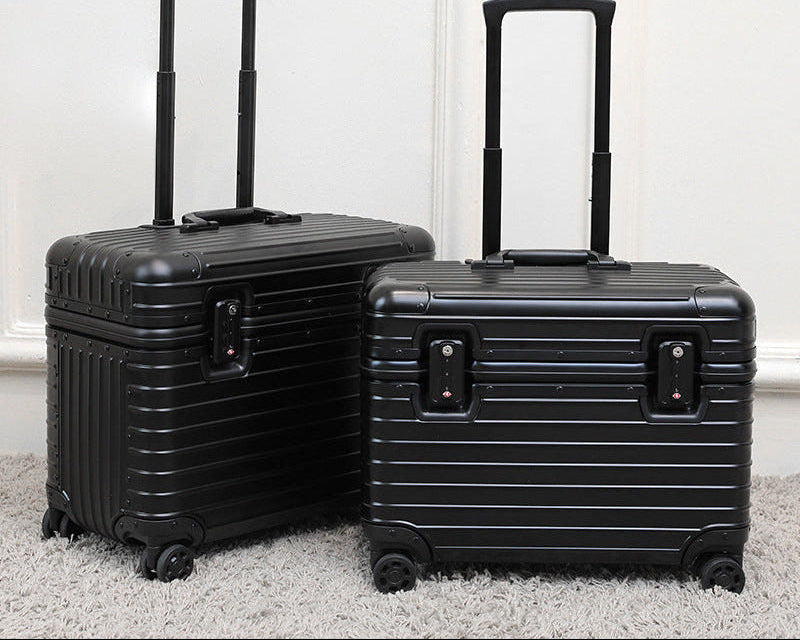 Lightweight Metal Carry-On Luggage with TSA Lock, Spinner Wheels, Waterproof Travel Suitcase