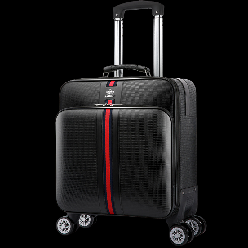 Business Carry-On Luggage, 18-Inch Mini Spinner Suitcase with Password Lock, Lightweight Travel
