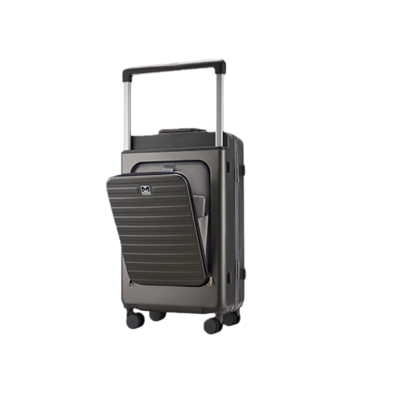 24-Inch Multi-Function Hard Shell Luggage,Rear Opening Design, Spinner Wheels, Combination Lock