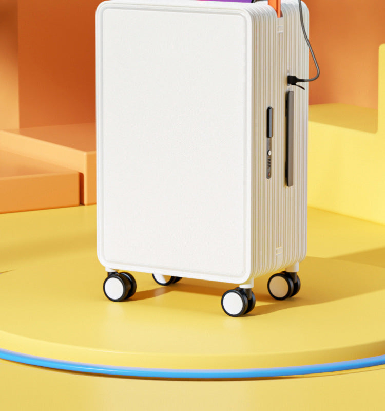 Wide-Handle Hard Shell Suitcase, TSA Lock, Spinner Wheels