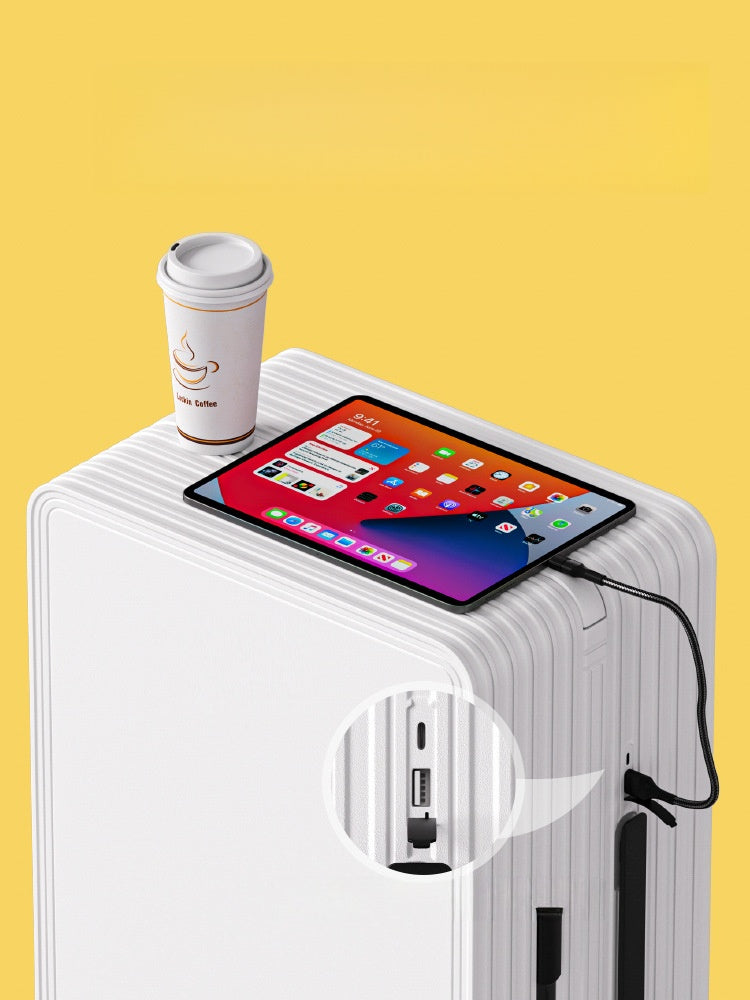 Wide-Handle Hard Shell Suitcase, TSA Lock, Spinner Wheels